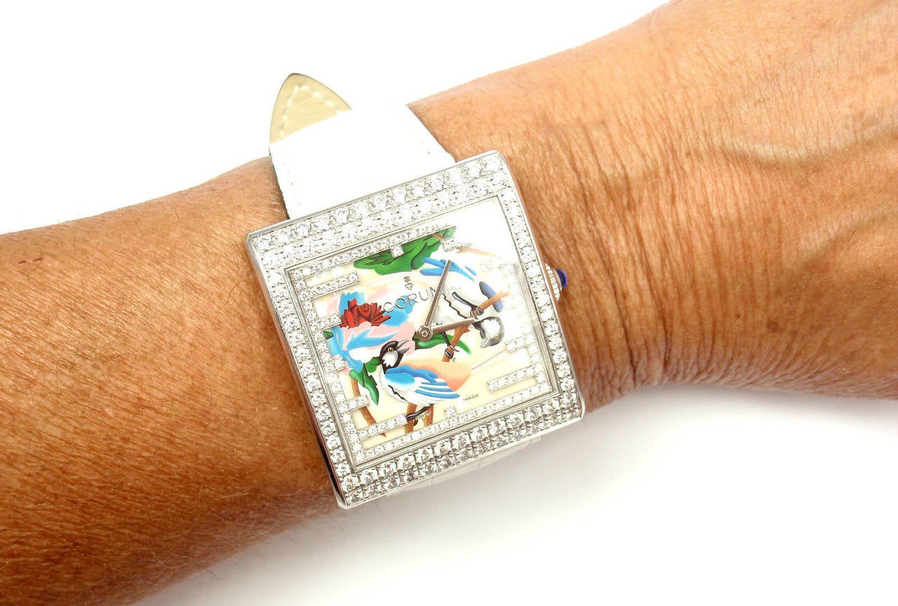 Women's Corum Lady's White Gold Buckingham Artisan Collection Limited Edition Wristwatch