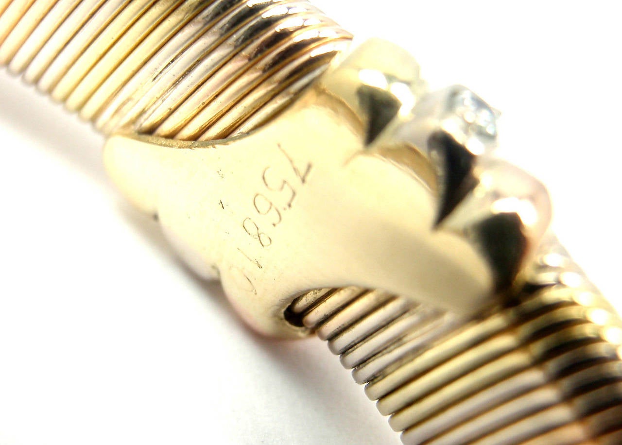 Cartier Diamond Multi Color Gold Bangle Bracelet 1