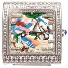 Vintage Corum Lady's White Gold Buckingham Artisan Collection Limited Edition Wristwatch