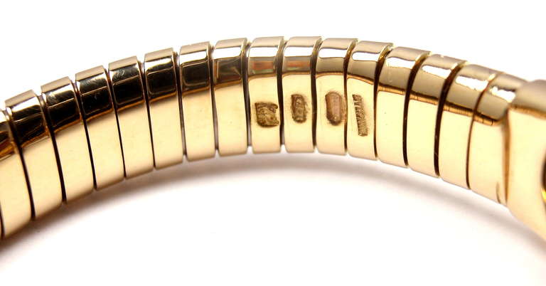 Bulgari Gelbgold Tubogas Koralle Armreif Armband Damen