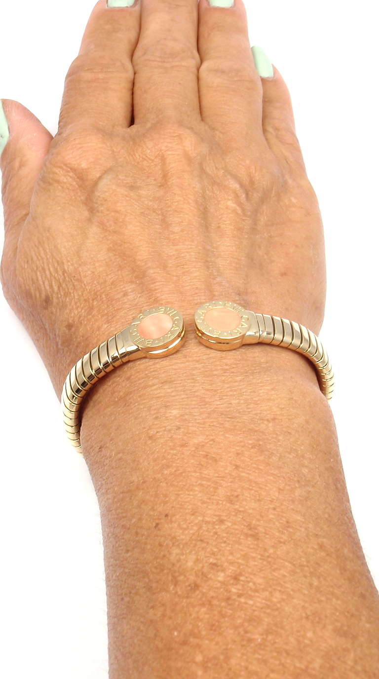 Bulgari Gelbgold Tubogas Koralle Armreif Armband 5