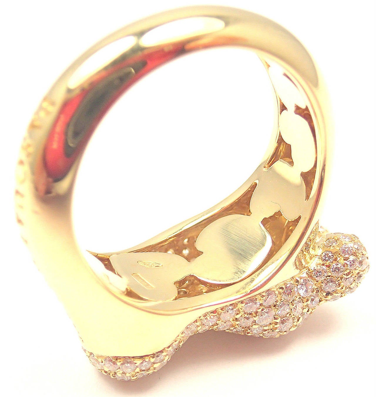 Pasquale Bruni ORME Diamond Gold Baby Foot Ring In New Condition In Holland, PA