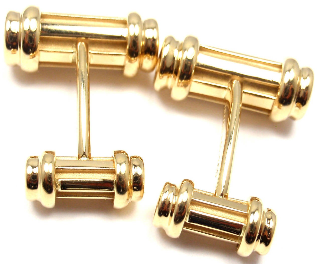 Tiffany & Co. Atlas Column Bar Gold Cufflinks 3