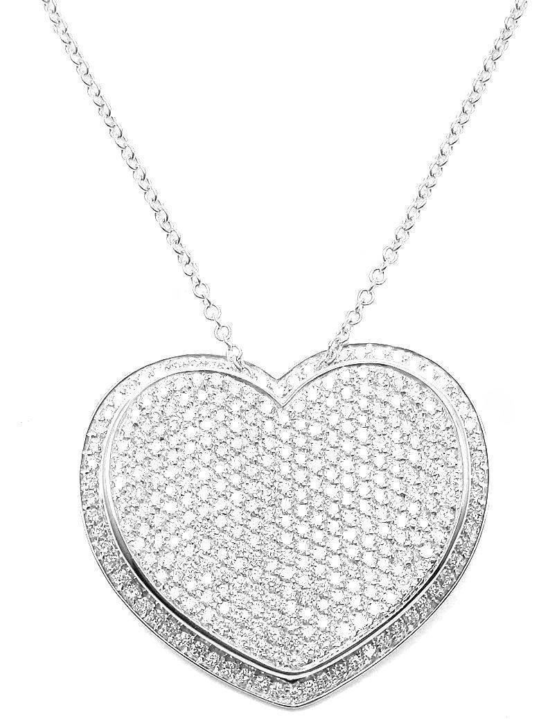 18k White Gold Heart Liberty Diamond Pendant Necklace
by Pasquale Bruni.

With Round brilliant cut diamonds VS1 clarity, G color total weight approx. 1.85ct
This necklace comes with Box, Certificate and Tag.

Details:
Length: 19.5 inches
