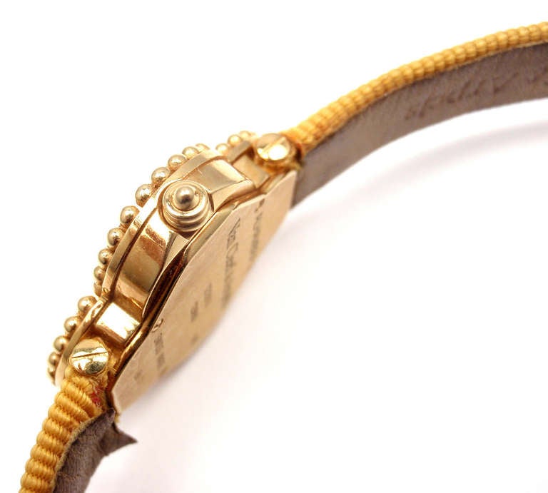 Van Cleef & Arpels Lady's Yellow Gold Vintage Alhambra Wristwatch In New Condition In Holland, PA