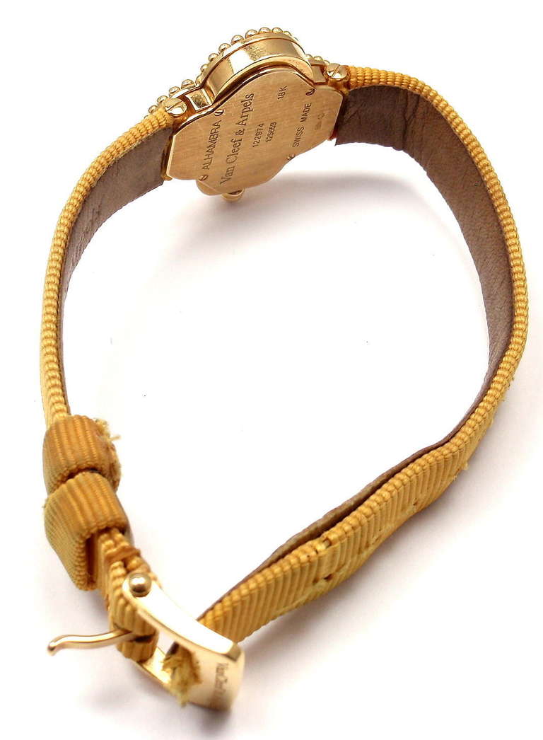 Van Cleef & Arpels Lady's Yellow Gold Vintage Alhambra Wristwatch 2