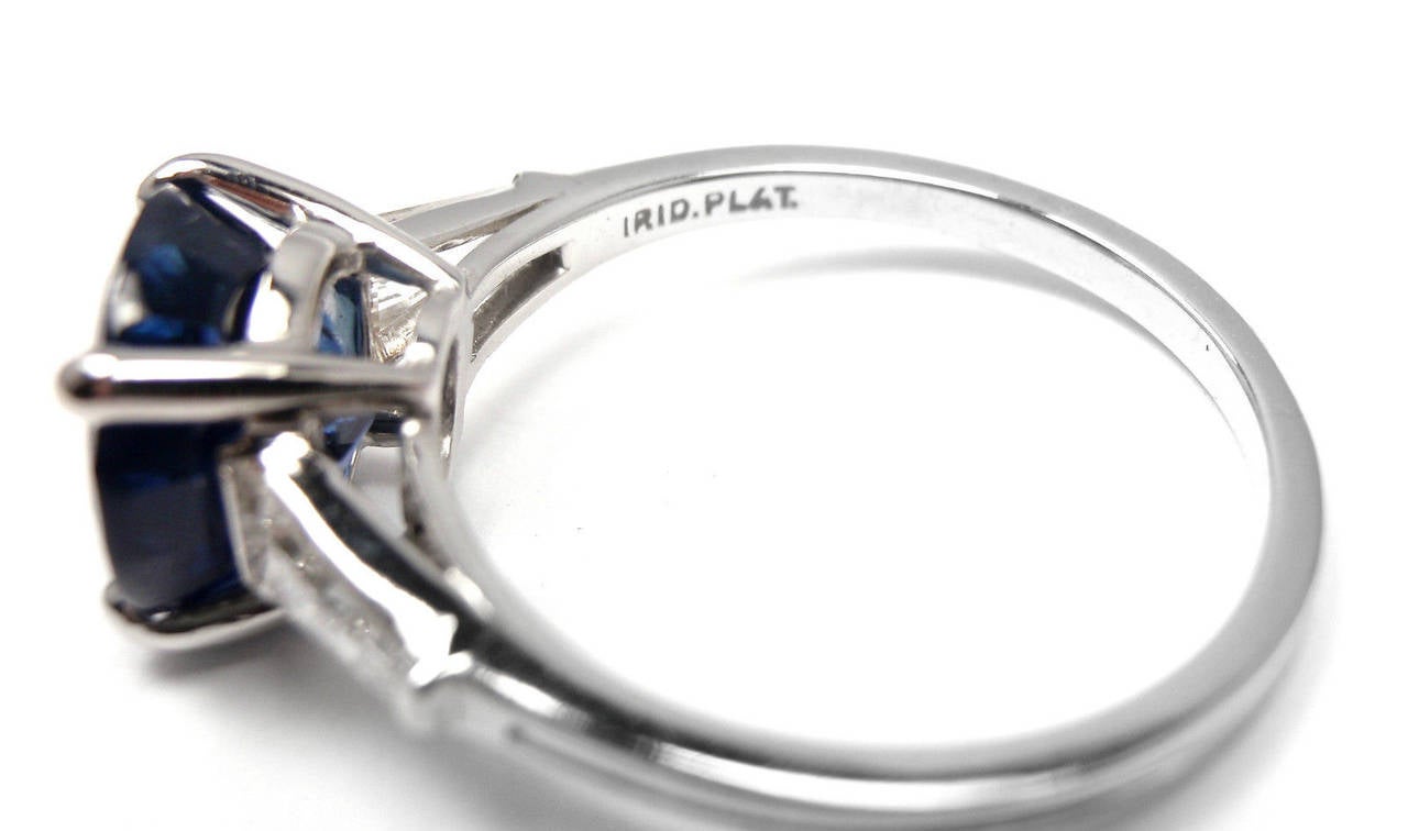 Women's Tiffany & Co Sapphire Diamond Platinum Ring