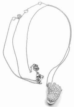 Pasquale Bruni ORME Diamond Foot White Gold Pendant Necklace