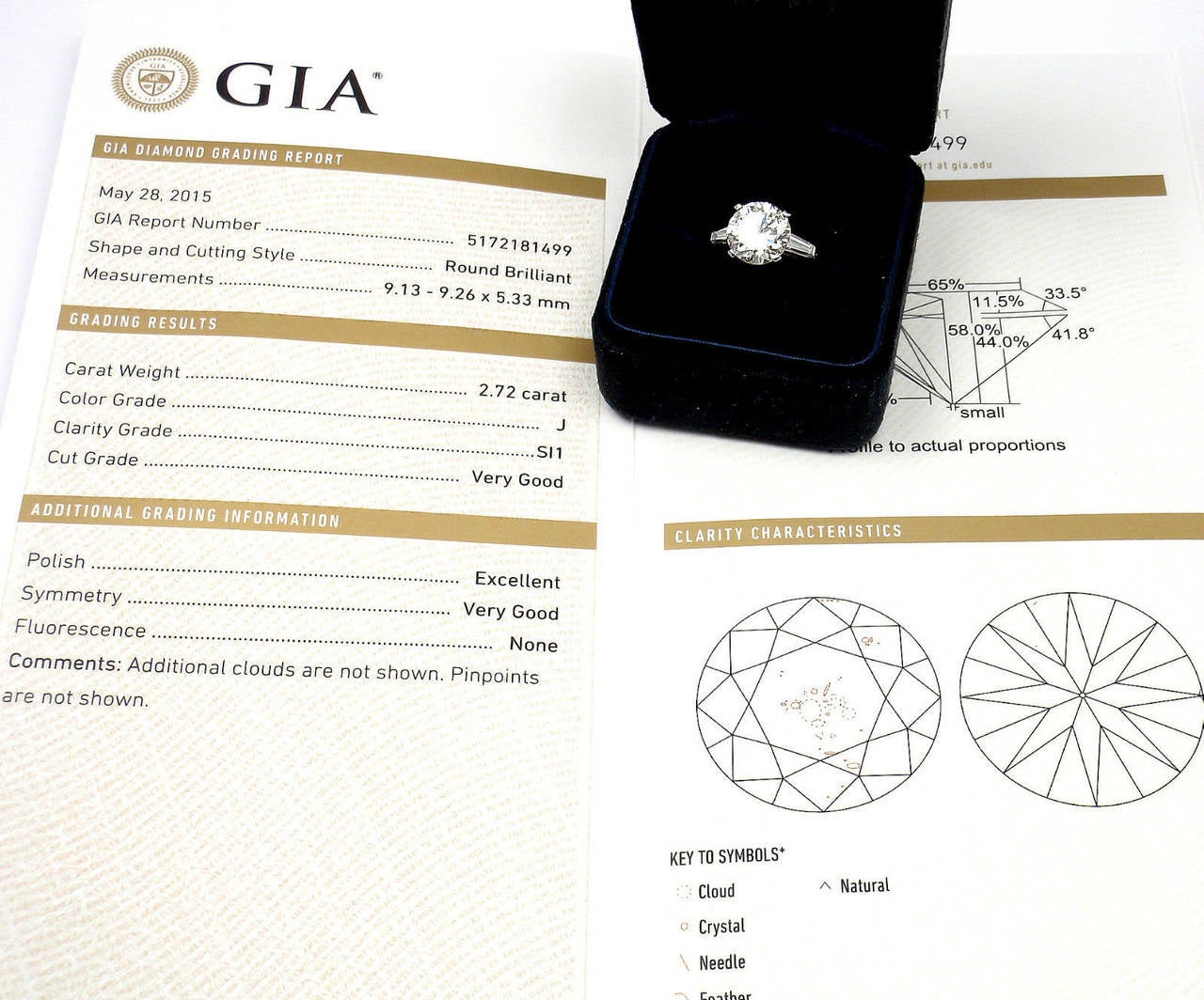 Tiffany and Co 2.72 Carat Diamond Clarity SI1 Color J Platinum Engagement Ring at 1stDibs j