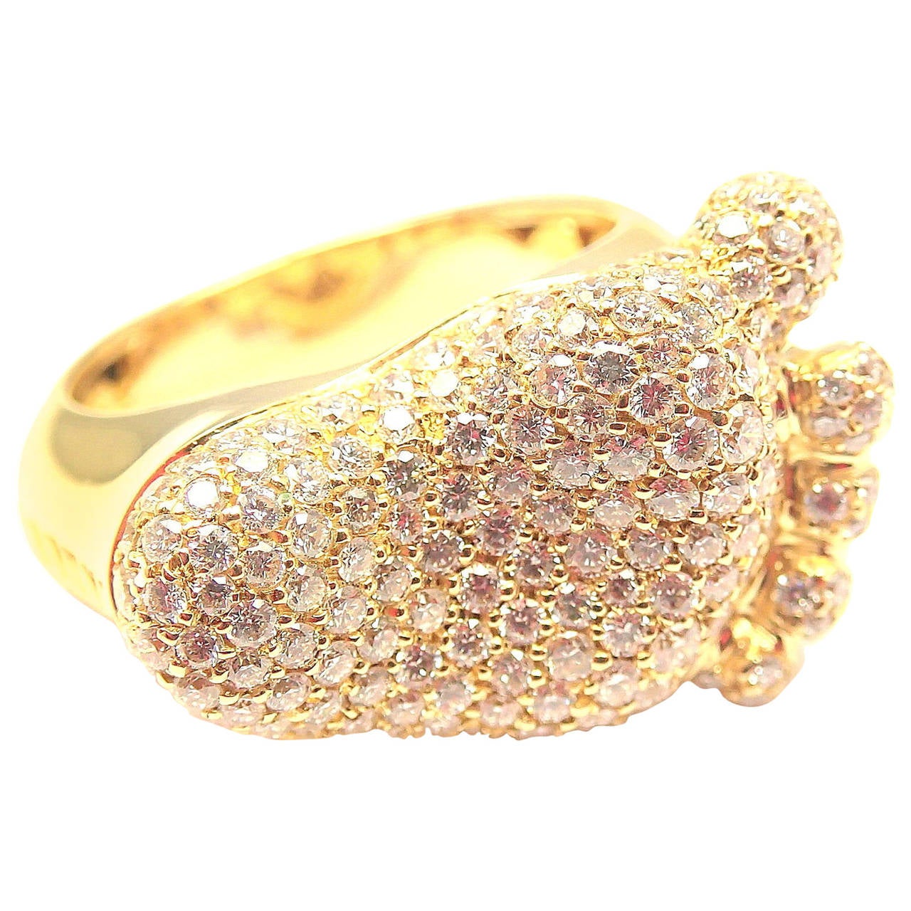 Pasquale Bruni ORME Diamond Gold Baby Foot Ring