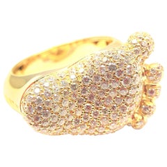 Pasquale Bruni ORME Diamond Gold Baby Foot Ring