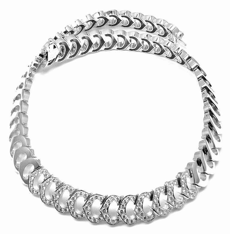 18k White Gold Diamond Necklace by Cartier. Part of the beautiful 