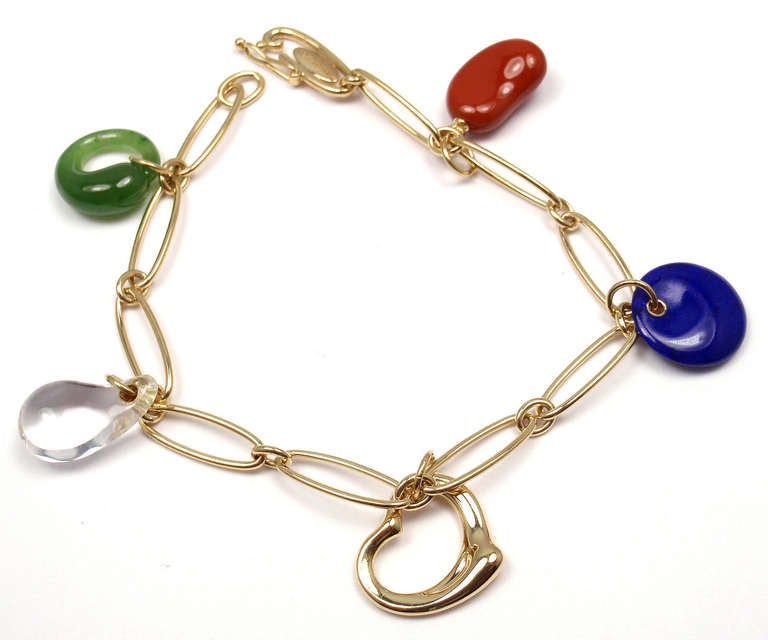 Tiffany & Co. 1980 Elsa Peretti Five Charms Bracelet in solid 18 kt Y –  Treasure Fine Jewelry
