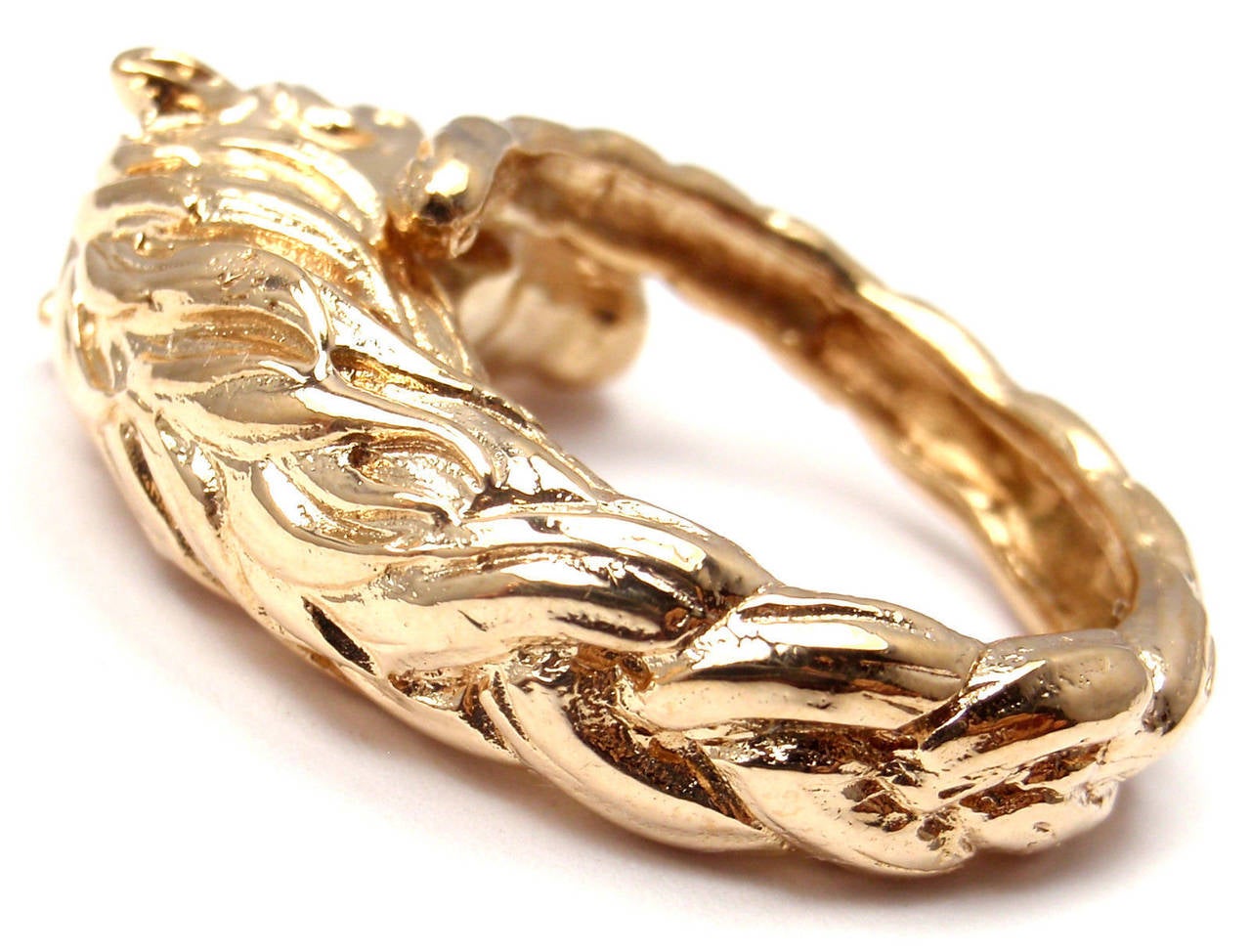Women's HERMES Horse Gold Band Ring