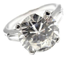 Vintage Tiffany & Co 2.72 Carat Diamond Clarity SI1 Color J Platinum Engagement Ring