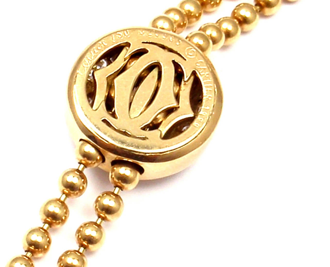 Cartier Draperie Diamond Adjustable Lariat Yellow Gold Necklace 5