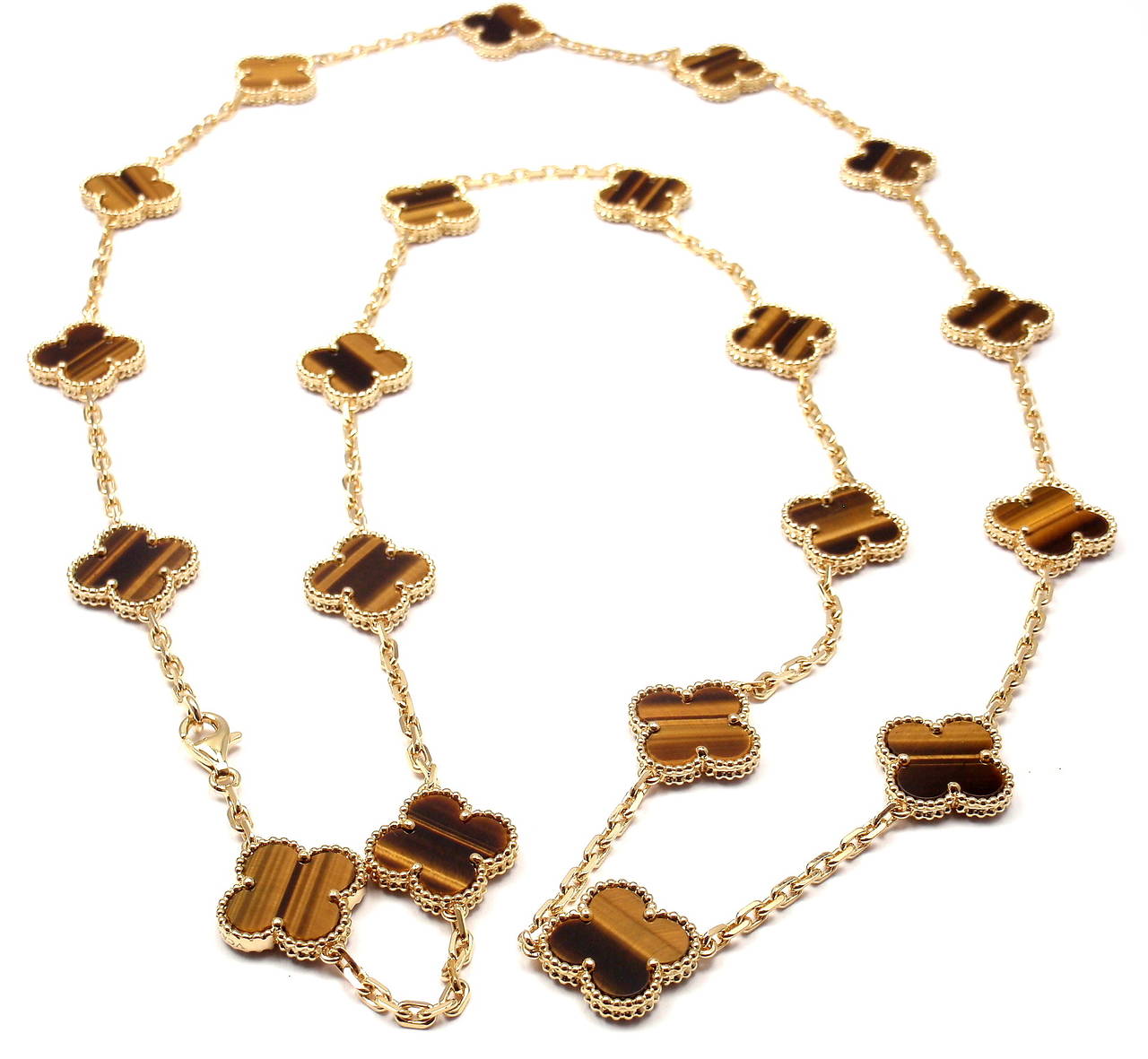 van cleef tiger eye necklace