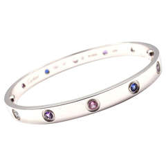 Cartier Color Stone LOVE Bracelet en or blanc Taille 17