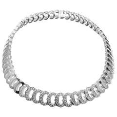 Cartier "C de Cartier" White Gold Diamond Necklace