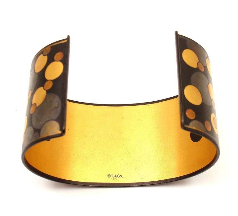 Tiffany & Co. Angela Cummings Black Lacquer Iron and Yellow Gold Cuff Bracelet 1