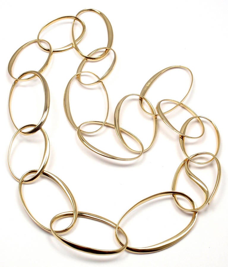 18k Gelbgold Victoria Halskette von Pomellato. 

Dieses Collier wird mit einer originalen Pomellato-Box und einem Zertifikat geliefert. 

Einzelheiten: 
Gewicht: 55.7 Gramm
Länge: 21
