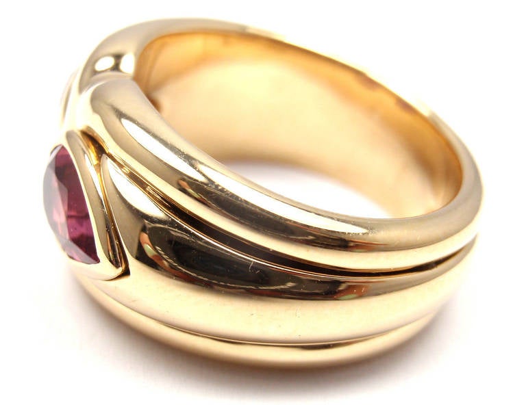 Bulgari Amethyst and Pink Tourmaline Yellow Gold Ring 2