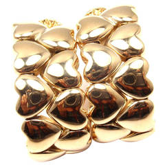 Cartier Gold Heart Hoop Earrings