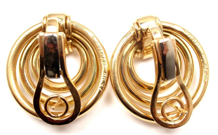 Bulgari Amethyst Yellow Gold Earrings at 1stDibs
