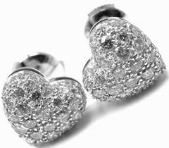 Cartier Diamond Gold Heart Earrings