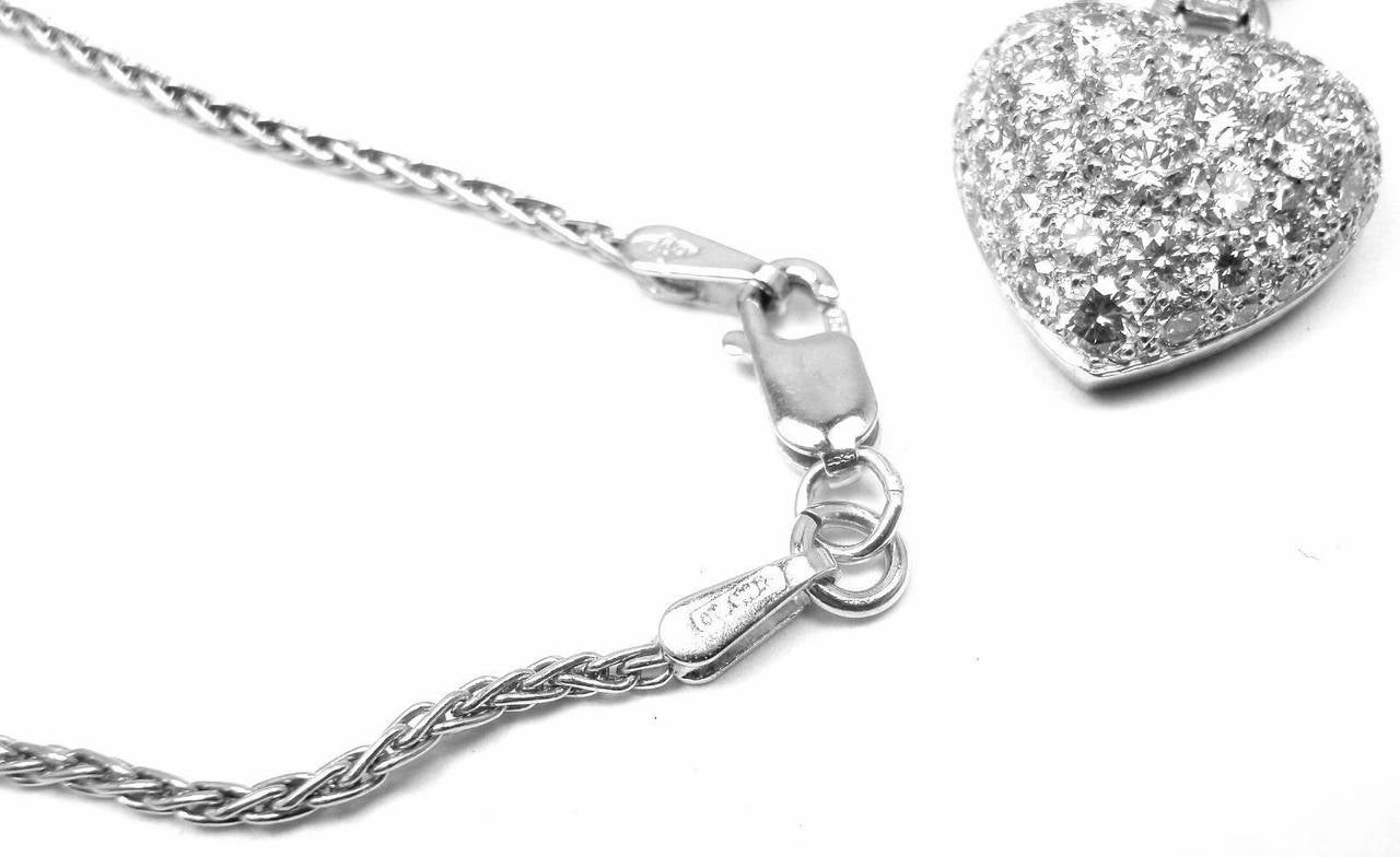 cartier diamond heart pendant