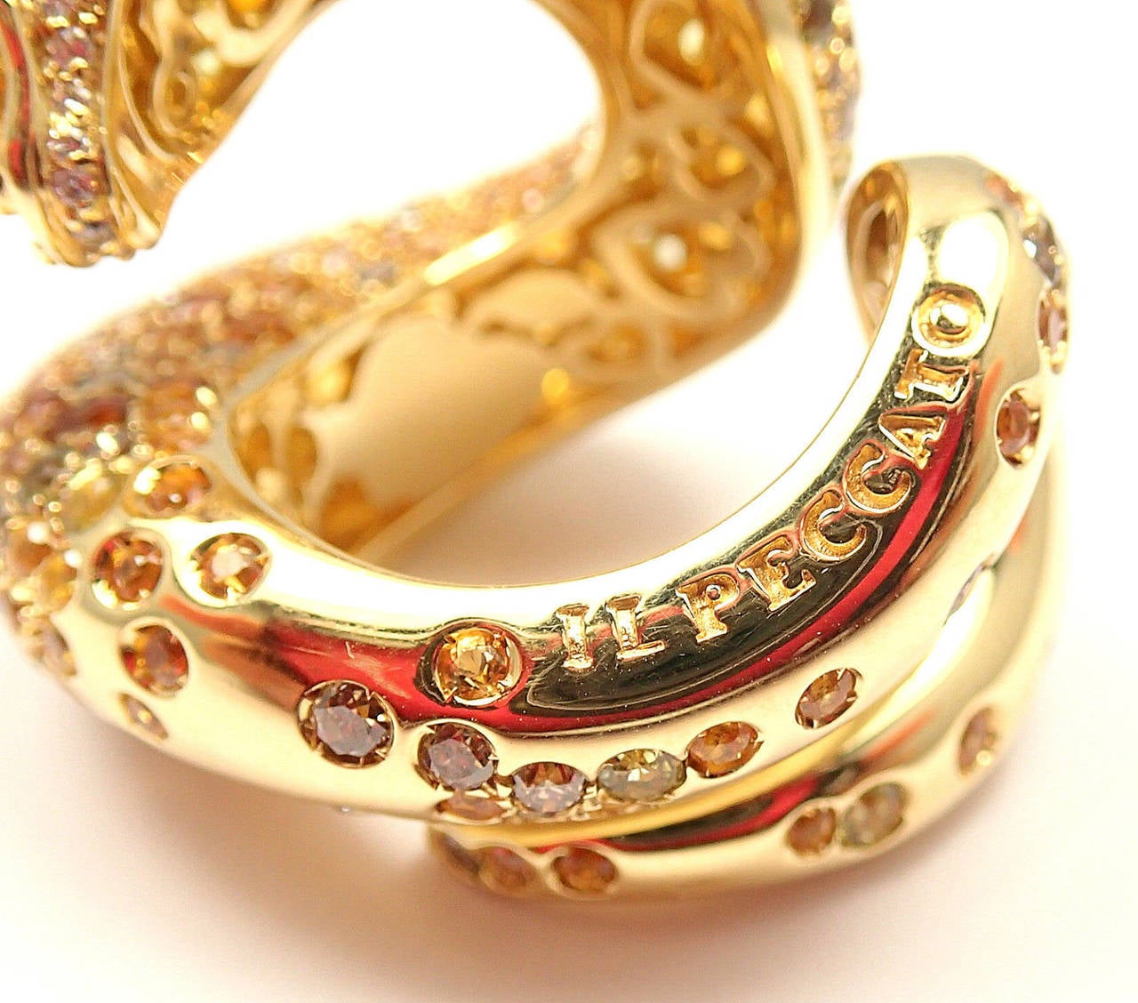 Pasquale Bruni Il Peccato Large Sapphire Ruby Diamond Gold Snake Ring 1