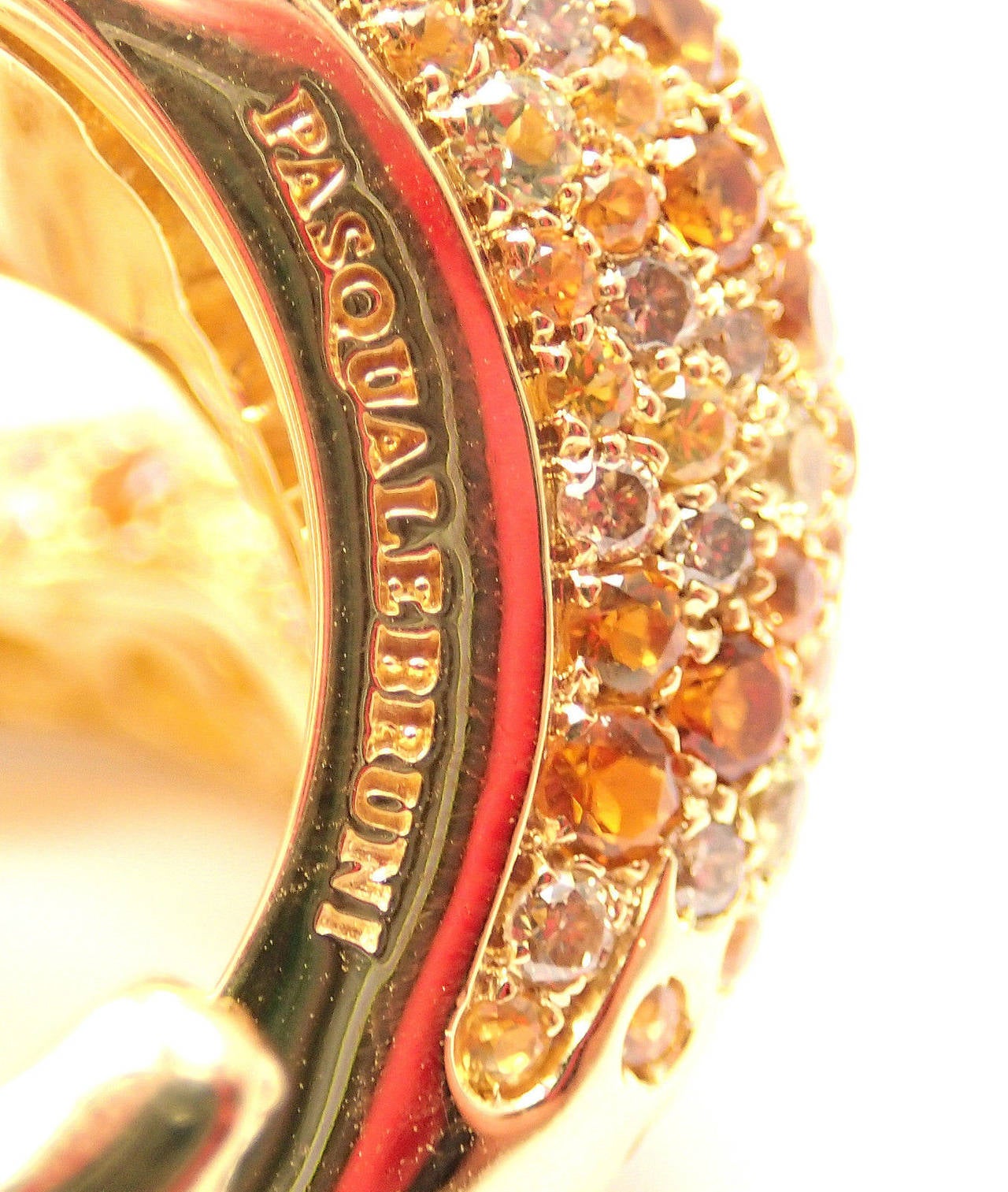 Pasquale Bruni Il Peccato Large Sapphire Ruby Diamond Gold Snake Ring 3