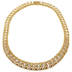 Van Cleef & Arpels VCA Diamond Yellow Gold Necklace