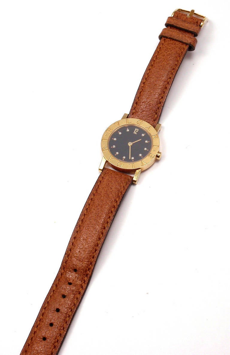 Bulgari Lady's Yellow Gold and Diamond Quartz Wristwatch 1
