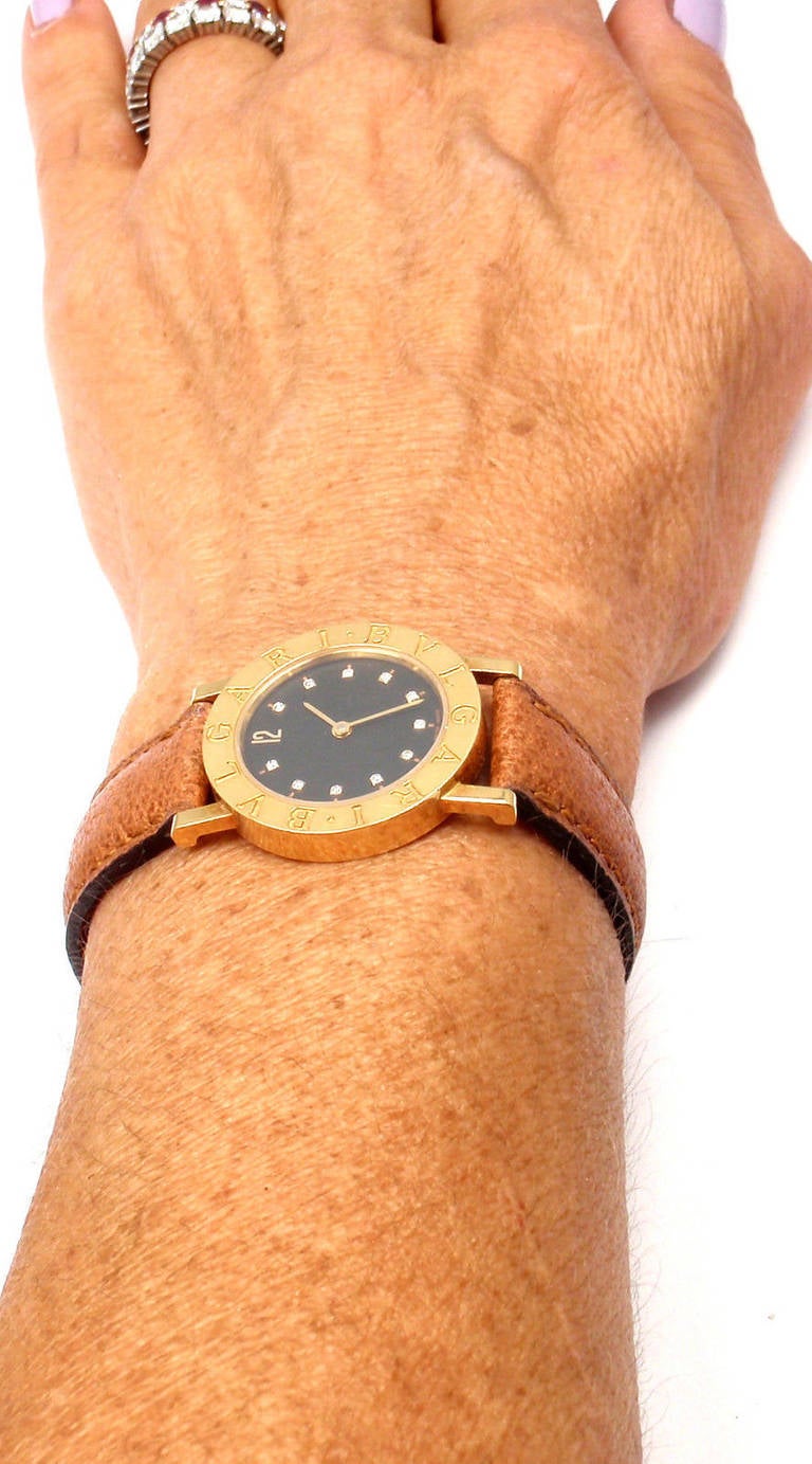 Bulgari Lady's Yellow Gold and Diamond Quartz Wristwatch 2