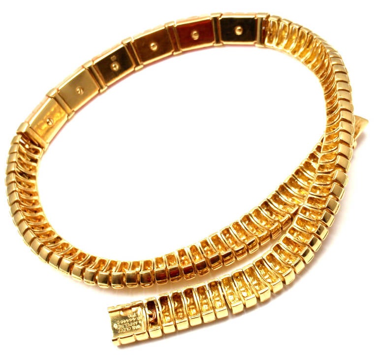 Van Cleef & Arpels Coral Diamond Gold Choker Necklace 2