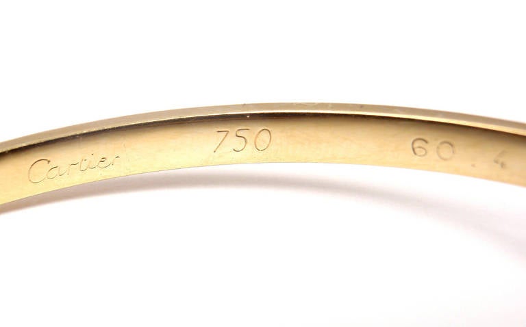 Cartier Trinity Ruby Sapphire Diamond Yellow Gold Bangle Bracelet 1