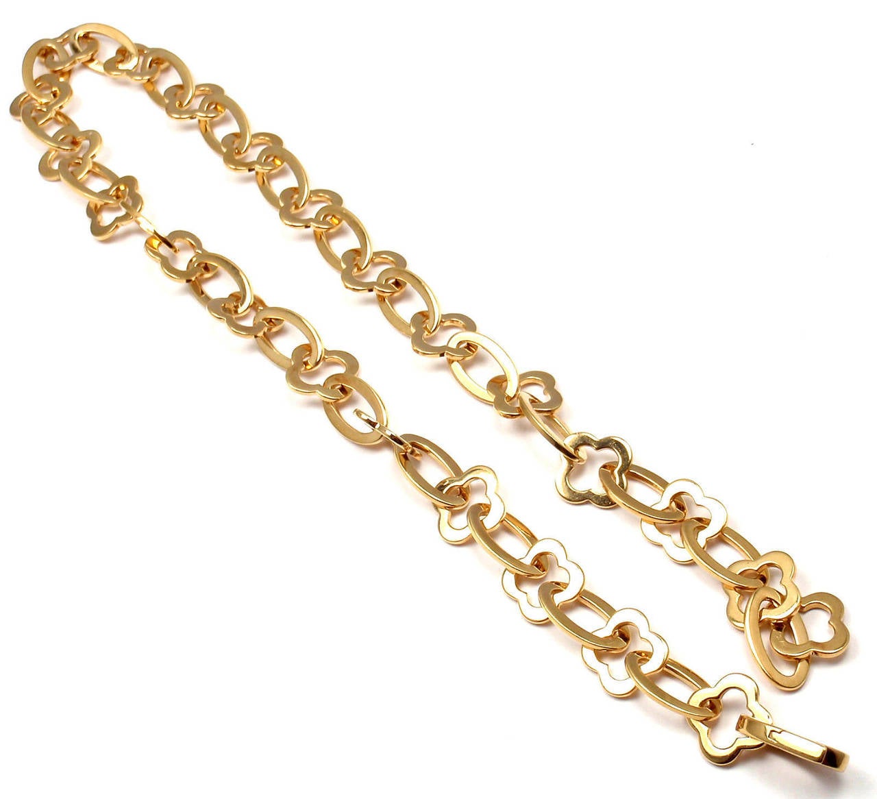 Van Cleef and Arpels Byzantine Yellow Gold Necklace at 1stDibs