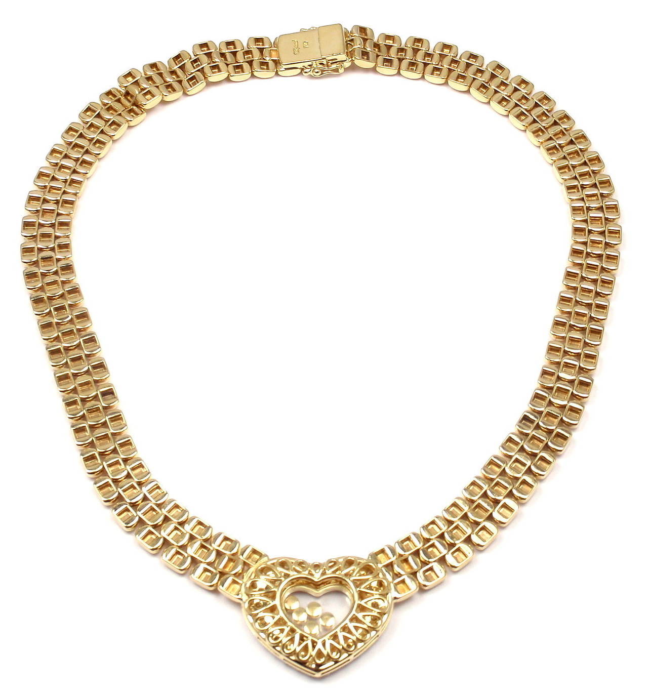 Women's CHOPARD Happy Diamonds Diamond Heart Yellow Gold Necklace
