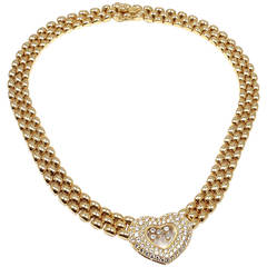 CHOPARD Happy Diamonds Diamant-Herz-Halskette aus Gelbgold