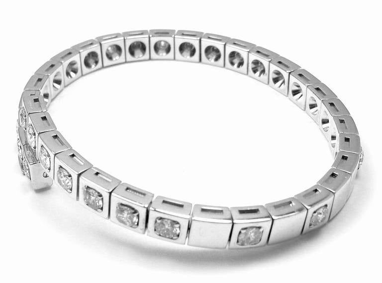 Cartier Nouvelle Vague Diamond White Gold Bracelet In New Condition In Holland, PA