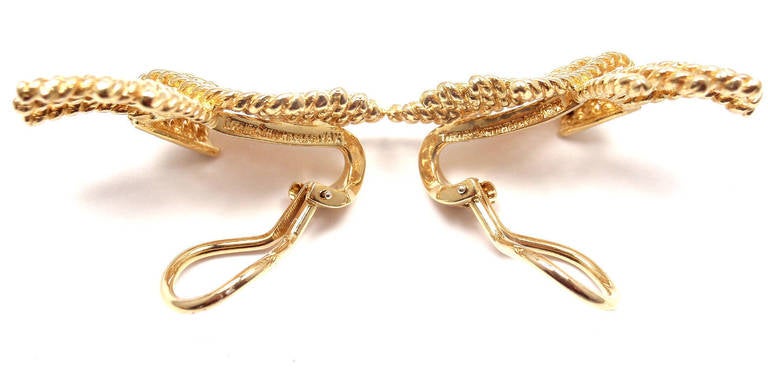 Tiffany & Co. Jean Schlumberger Rope Yellow Gold Earrings 4