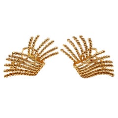 Tiffany & Co. Jean Schlumberger Rope Yellow Gold Earrings
