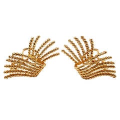 Tiffany & Co. Jean Schlumberger Rope Yellow Gold Earrings 1