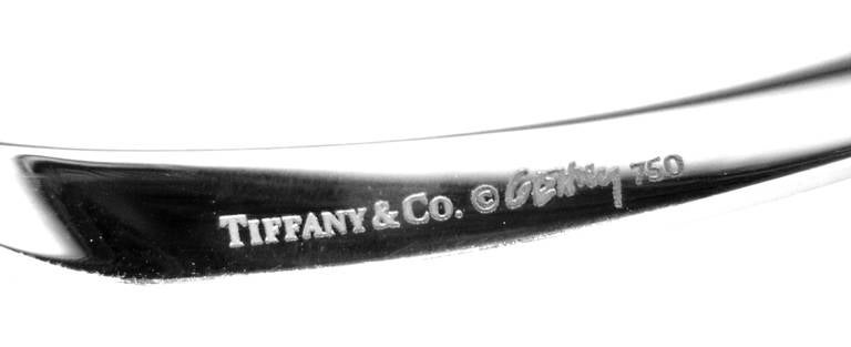 Tiffany & Co. Frank Gehry Torque Diamond White Gold Bangle Bracelet 2