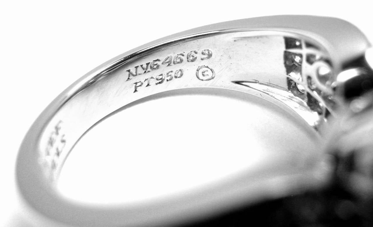 Van Cleef & Arpels Sapphire Diamond Platinum Ring 1