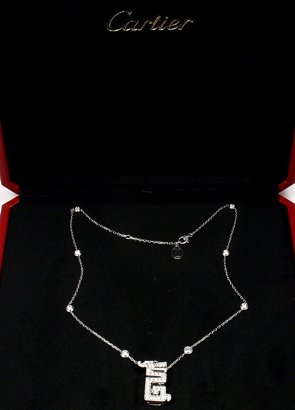Cartier Le Baiser Du Dragon Legers Diamond Gold Pendant Necklace 1