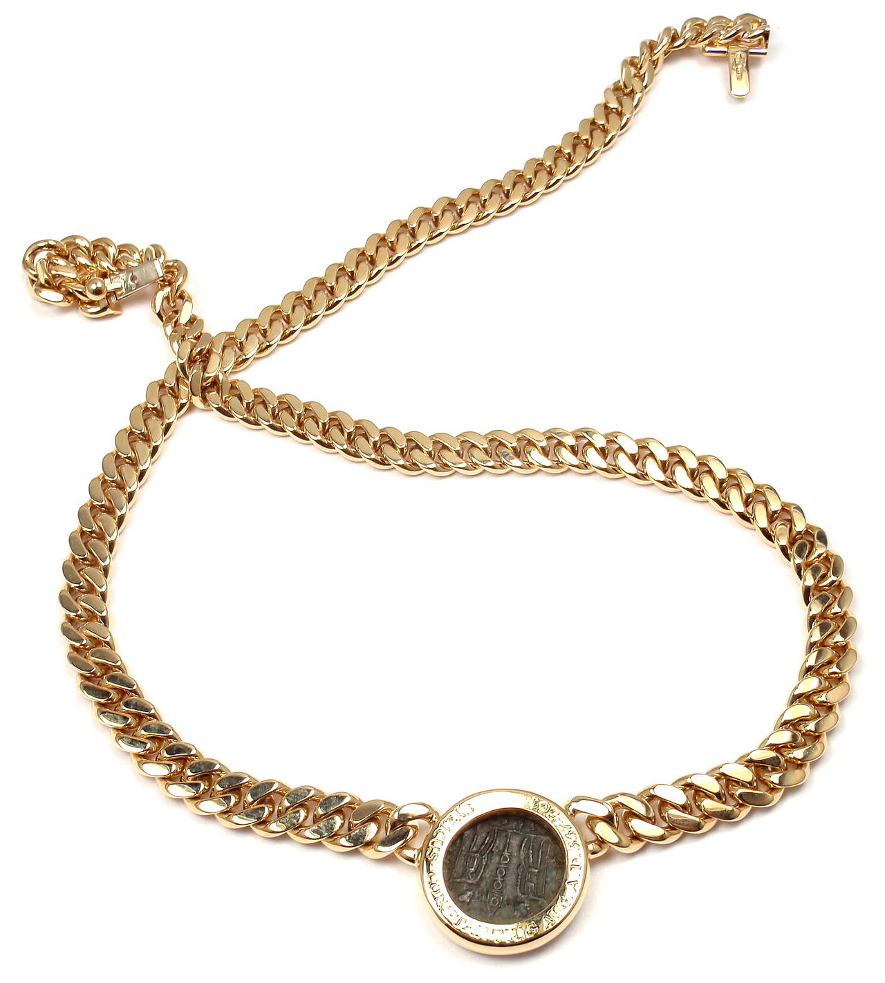 bulgari roman coin necklace