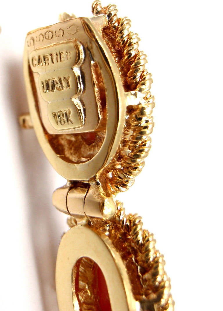 Cartier Coral Yellow Gold Link Bracelet 4