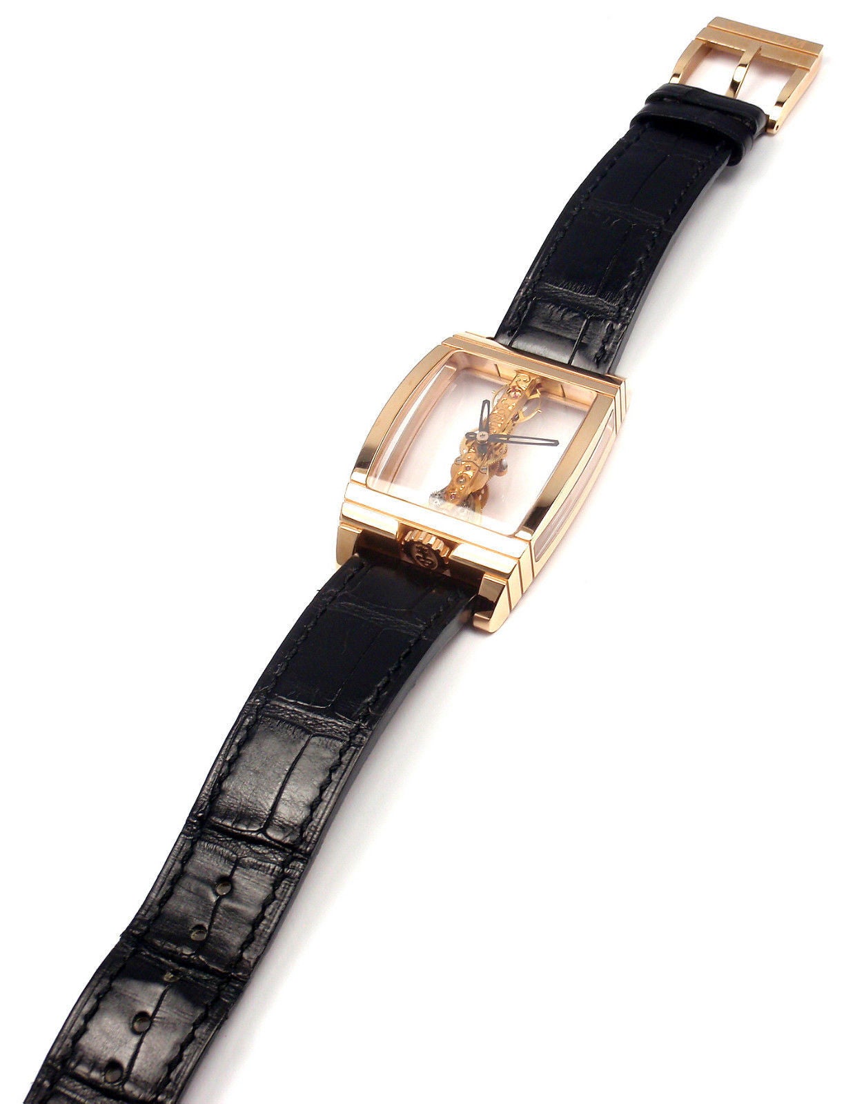 Corum Rose Gold Golden Bridge Large Wristwatch Ref 113.750.55 1